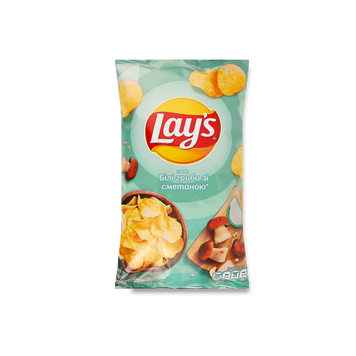 Чипси картопл білі гриби/сметана м/у 120г Lay's 9/17521 фото
