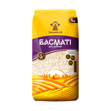 Рис басматі 1кг м/у Зерновита 9/37010 фото