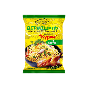 Вермішель ш/п курка не гостра м/у 60г ЩЕ-Б-ПАК 9/39799 фото