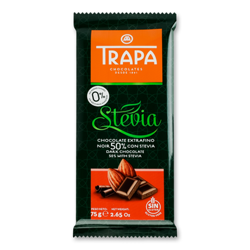 Шоколад темний Stevia 50% 75г Trapa 1/14825 фото