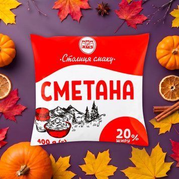 Сметана 20% 400 г Столиця Смаку 2/9204 фото