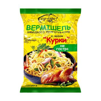 Вермішель ш/п курка не гостра м/у 60г ЩЕ-Б-ПАК 9/39799 фото