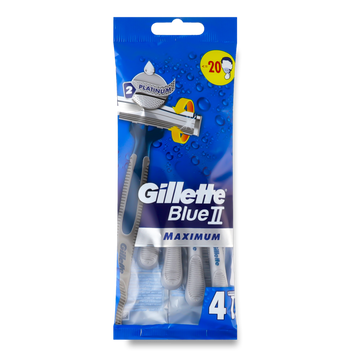 Станок одноразовий чоловічий 4шт Blue 2 Maximum GILLETTE 08/23997 фото