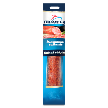 Ковбаса Салями з часником с/к в/у 230г Biovela Литва 8/8615 фото