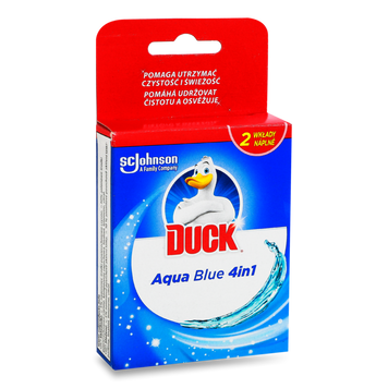 Засіб для чищення унітазу AQUA 4в1 синій запас 2шт Duck 07/27339 фото