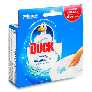 Стікер чистоти для унітазу Морський 60гр Duck-Туал Утенок 07/16992 фото