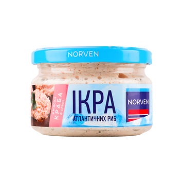 Ікра атлантичних риб в соусі з м`ясом краба с/б 160г Norven 3/6593 фото