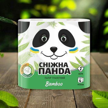 Туалетний папір 2-шар Бамбук 4шт Сніжна панда 06/781 фото