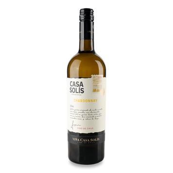 Вино Чилі біле сухе Casa Solis Chardonnay 0,75л 4/23177 фото