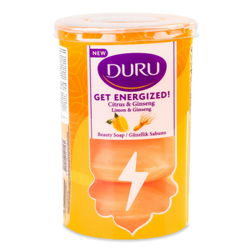 Мило косметичне екопак 4х90г Citrus&Ginseng Get Energ Duru 07/27555 фото