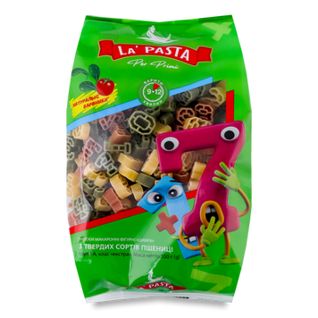 Макарони дитячі Цифри м/у 350г La Pasta 9/28498 фото