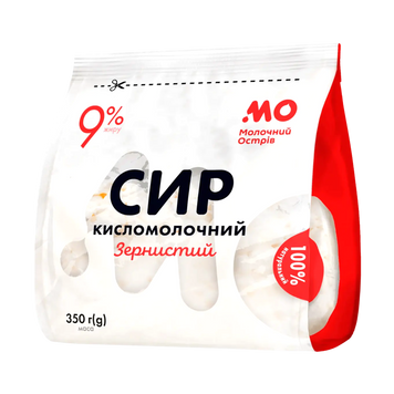 Сир кисломолочний &laquo;Зернистий&raquo; 9% 350 г (МО) 2/9606 фото