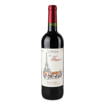 Вино Франція червоне сухе Maison Bouey Lettres de France&nbsp;vin de France red dry 0,75л 4/14580 фото
