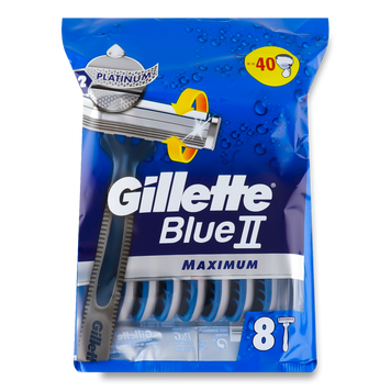 Станок одноразовий чоловічий BLUE 2 Max 8шт P&G GILLETTE 08/24066 фото
