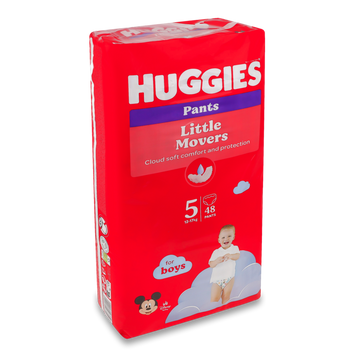 Підгузки-трусики д/хлопч 5 12-17кг 48шт HUGGIES 26/27182 фото