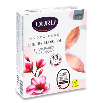 Мило косметичне 2х135г з ароматом цвітіння вишні Hydro pure Duru 07/27556 фото