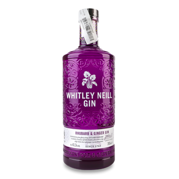 Джин Великобританія Whitley Neill Rhubarb and Ginger 41,3%/43% 0,7л 4/19414 фото