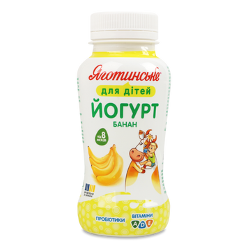 Йогурт 1,5% Банан пляш 185г ТМ Яготинське для дітей 2/7289 фото