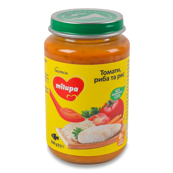 Д-Х Пюре томати/риба/рис ск 200г Milupa 6/3469 фото