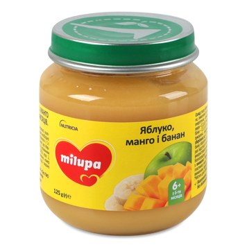 Д-Х Пюре ябл/манго/банан ск 125г Milupa 6/2625 фото