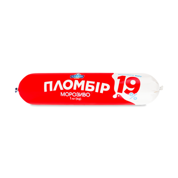 Морозиво пломбір 19% б/н циліндр 1кг Хладик 2/264 фото