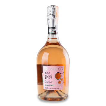 Вино ігристе Італія рожеве сухе Prosecco Brut Rose DOC 0,75л Bolgrad 4/21236 фото