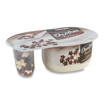 Йогурт Деліссімо Фантазія 6,3% шоколадні зірочки ст 102г DANONE 2/9607 фото