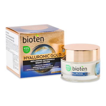 Крем для обличча нічний Hyaluronic Gold 50мл Bioten 08/37786 фото
