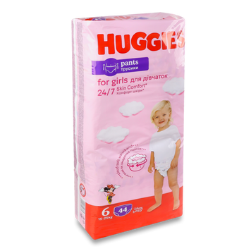 Підгузки-трусики д/дівч 6 15-25кг 44шт HUGGIES 26/27183 фото