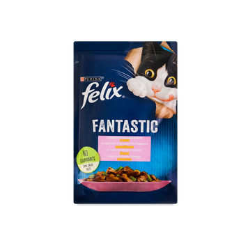 Корм для котів форель/зелені боби в желе fantastic м/у 85г Felix 39/4954 фото