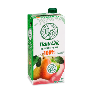 ОКЗДХ Яблуко/Груша сік т/п 0,95л 9/37136 фото