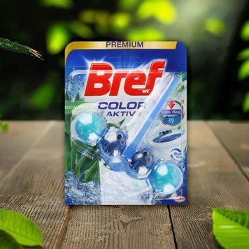Блок гігієничний для унітазу Хлор-Евкаліпт/голуб вода 50г BREF Сила Актив 07/17053 фото