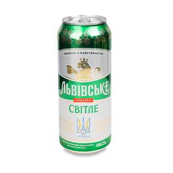 Пиво Львівське Світле з/б 0,48л/0,5л 4/19940 фото
