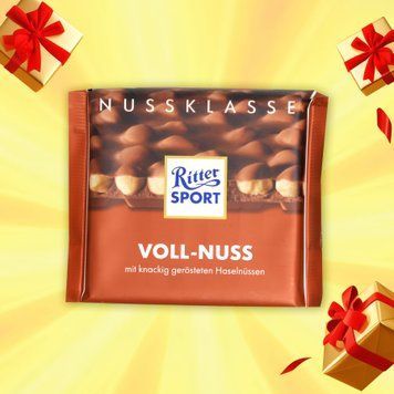 Шоколад молочний Ritter Sport &laquo;Цілий лісовий горіх&raquo;, 100 г 1/1702 фото