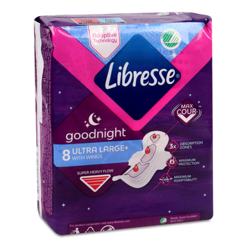 Прокладки гігіеничні Ultra Goodnight Large 8 шт Libresse 06/483 фото