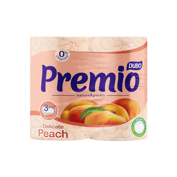 Туалетний папір 3-шаровий Premio Delicate Peach 4шт Диво 06/958 фото