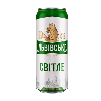 Пиво Львівське Світле з/б 0,48л/0,5л 4/19940 фото