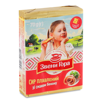 Сир пл Бекон 36%/45% 70г Звени Гора Україна 2/424 фото