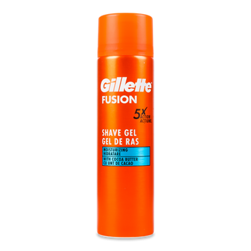 Гель для гоління FUSION Зволоження 200мл GILLETTE 08/37374 фото