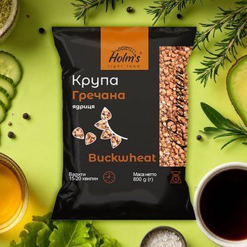 Крупа гречана Holm's, 800 г 9/3309 фото