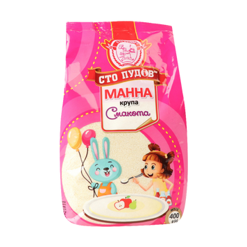 Крупа манна Смакота м/у 400г Сто пудів 9/29709 фото