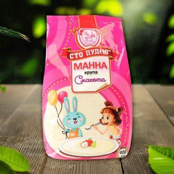 Крупа манна Смакота м/у 400г Сто пудів 9/29709 фото