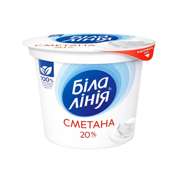 Сметана 20% 200 г Біла Лінія 2/9523 фото