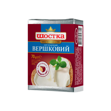 Сир плавлений &laquo;Вершковий&raquo; 38% &laquo;Шостка&raquo; 70 г 9/25161 фото