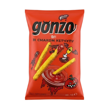 Снеки кукурудз соломка фрі кетчуп 40г Gonzo 07/20117 фото