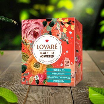 Чай чорний асорті к/у ф/п в/к 32*2г Lovare 7/11571 фото