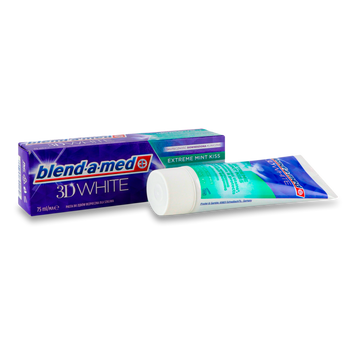Зубна паста 3D White М_ятний Поцілунок 75мл BLEND-A-MED 07/26584 фото