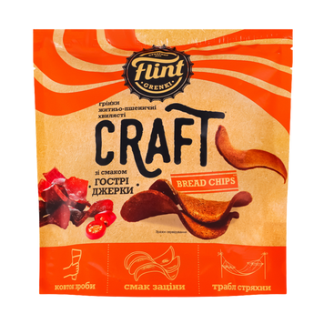 Грінки Craft житн/пшен хвил гострі джерки д/п 80г Flint 9/41515 фото