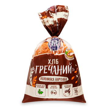 Хліб гречаний половинка різ. 350г. Кулиничі 1/77111 фото
