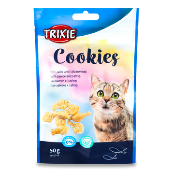 Ласощі Cookies для котів печиво з лососем та котячою м'ятою 50г Trixie 39/5617 фото